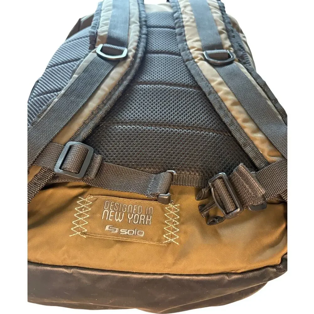 Solo New York Zone Backpack in Olive Khaki Green with Laptop / Lots of Pockets
